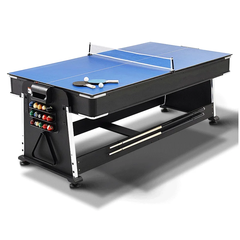Factory Direct Sell 4 in 1 7FT Multi Game Pool Billiard Table, Air Hockey Table, Table Tennis Table/Dinning Top