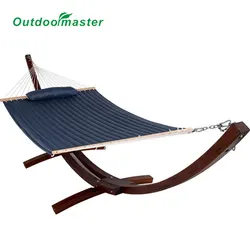 High Quality Quilted Fabric Hmamock Swing With Hardwood Spreader Bar