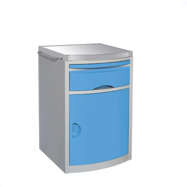 YH-C01 Hot Sale Medical ABS plastic mobile hospital beside cabinet medical bedside locker table for clinic