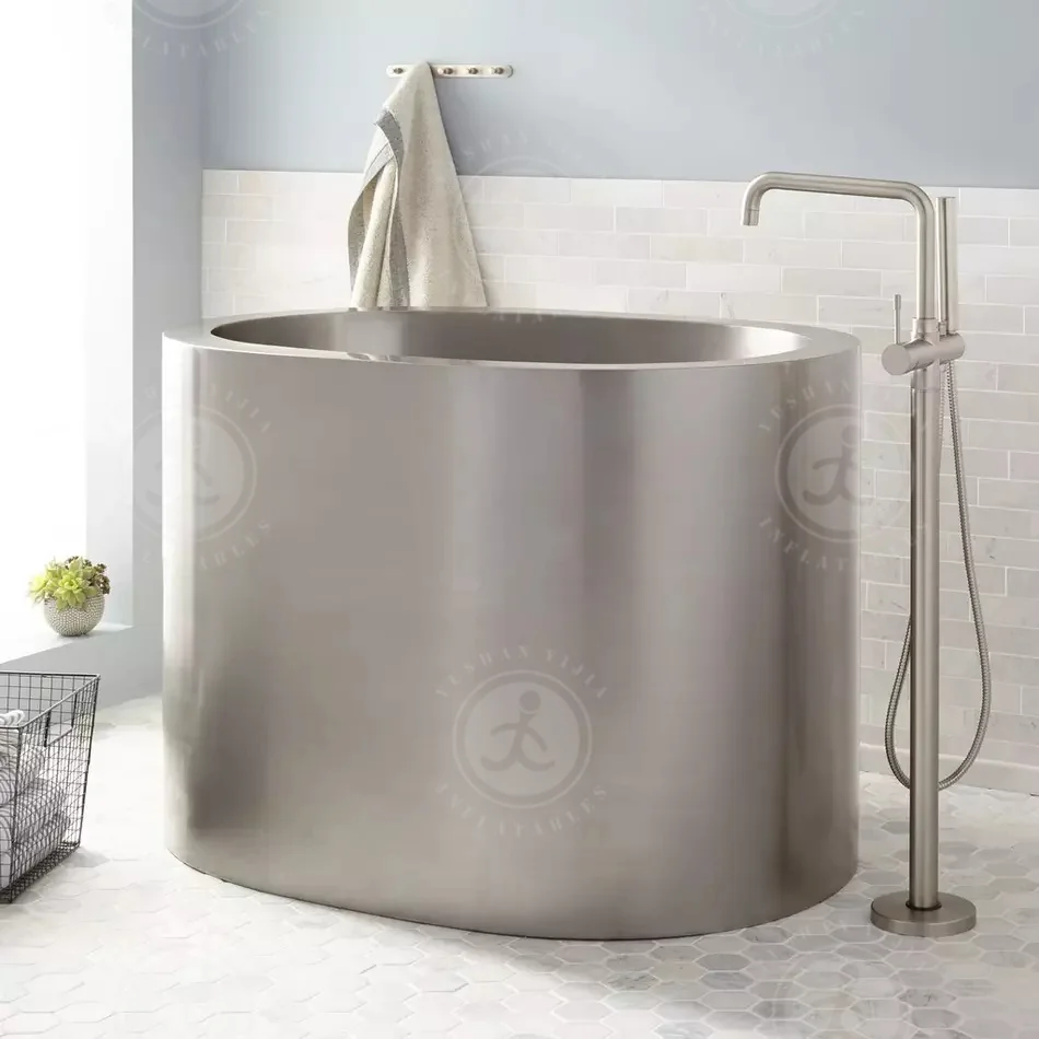 Wholesale Custom Home Used High Quality Luxury stainless steel Bathtub Deep Soaking Ice Bathtub  For Sports Ice Bath Recovery