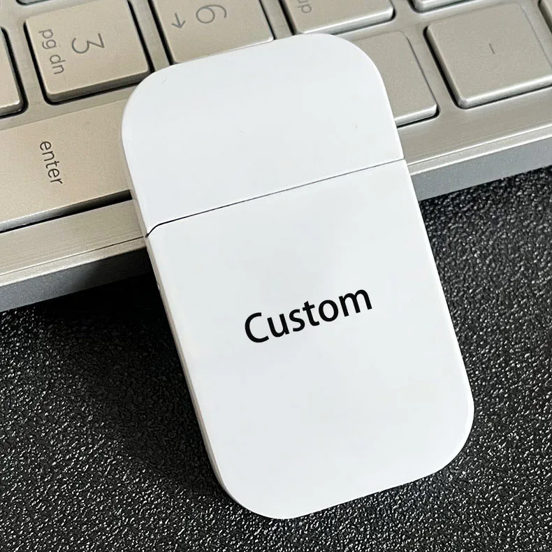 Custom Lighter Windproof Pink Flame Cute Lighter Blue Pink White Gradient color can be choose