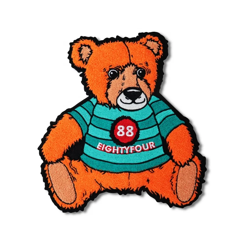 Новый дизайн, нашивки с логотипом на заказ, нашивки с вышивкой медведя из мультфильма, аниме, синели, нашивки для куртки