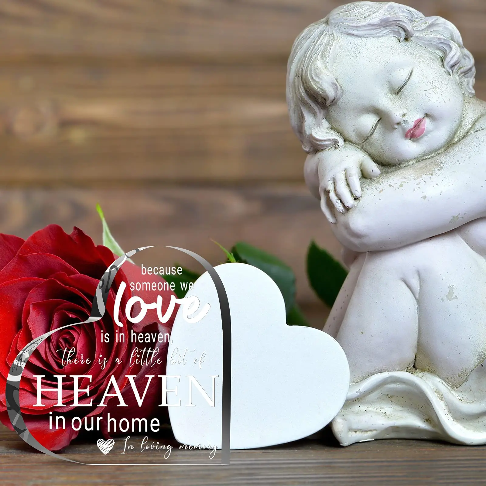 Personalized Sympathy Memorial Bereavement Gifts Crystal Glass Heart Condolence Gifts For Loss Of Loved One/Loss Of Father