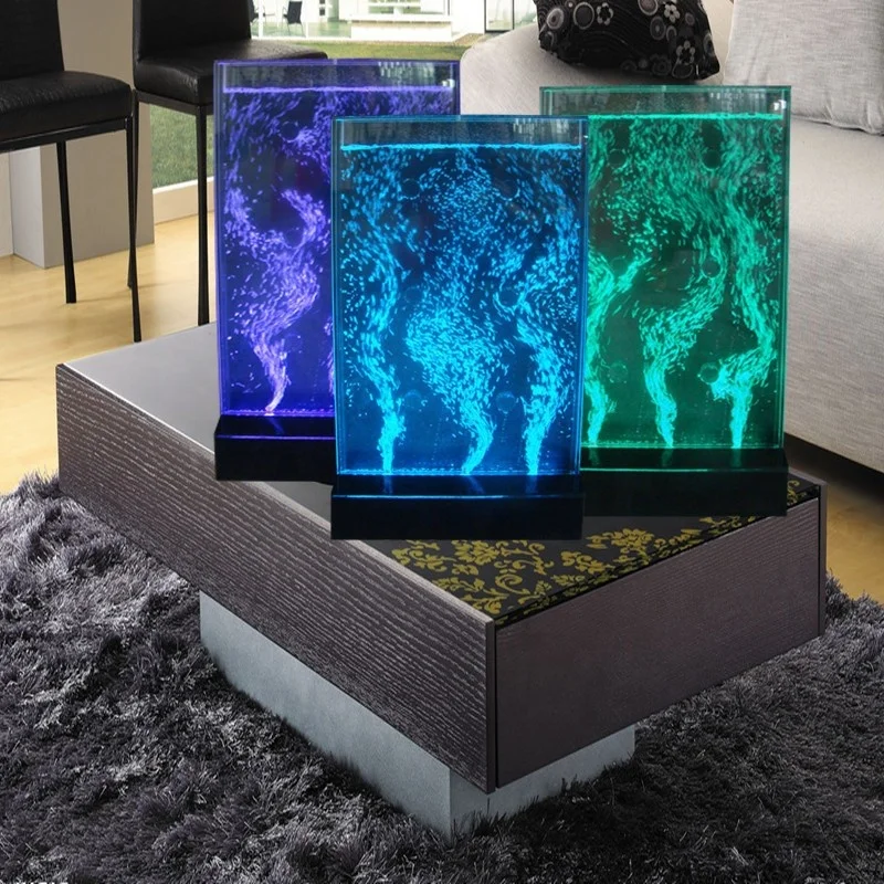 Mini Swirl Waterfall Led Lighting Water Bubble Wall Bedroom Furniture Sets