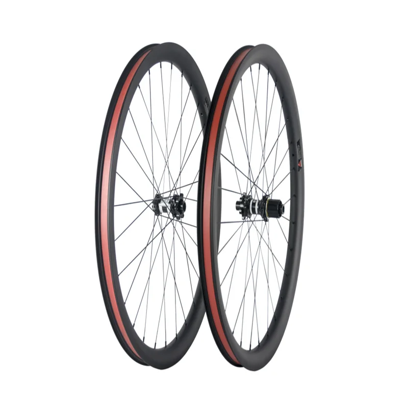 TB292 27.5er Carbon 700c MTB bicycle racing wheels 34mm Width Tubeless bicycle Thru-Axle DT 350 hub wheelset free shipping