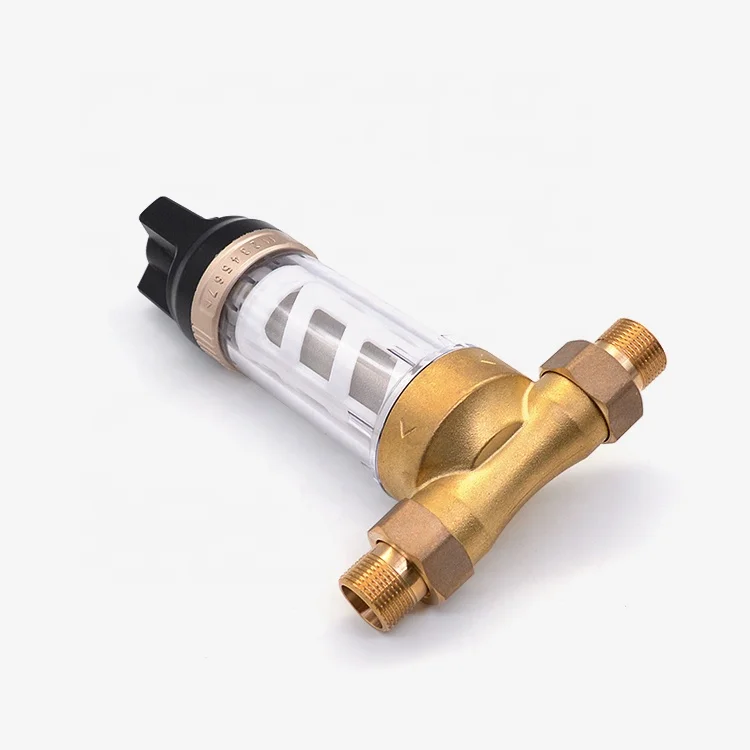 Whole House Water Treatment Filters Automatic Brass Water Pre Filter Washable Mesh Removing Sediment
