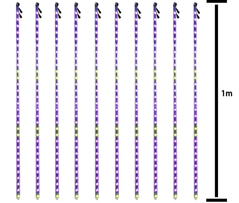 12v WS2811 120leds RGB 360 Degree View Led Meteor Tube Lighting DMX LED Meteor Shower Pixel Light