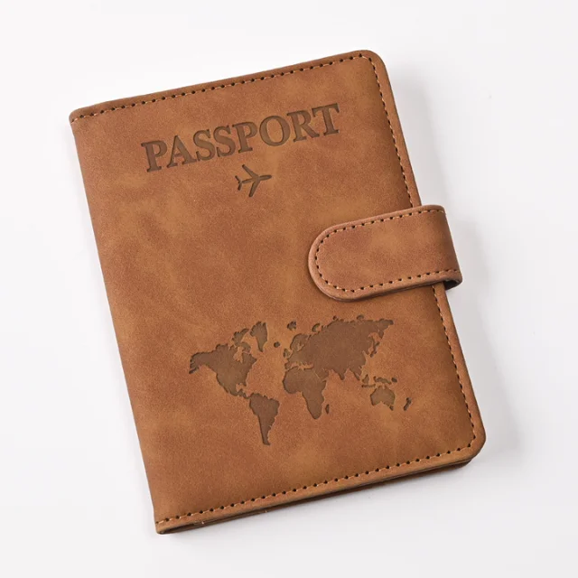 Slim Travel Passport Holder Fashion Wallets Safe & Security RFID protection Magnetic Button Enough Space and Sim Card Holder