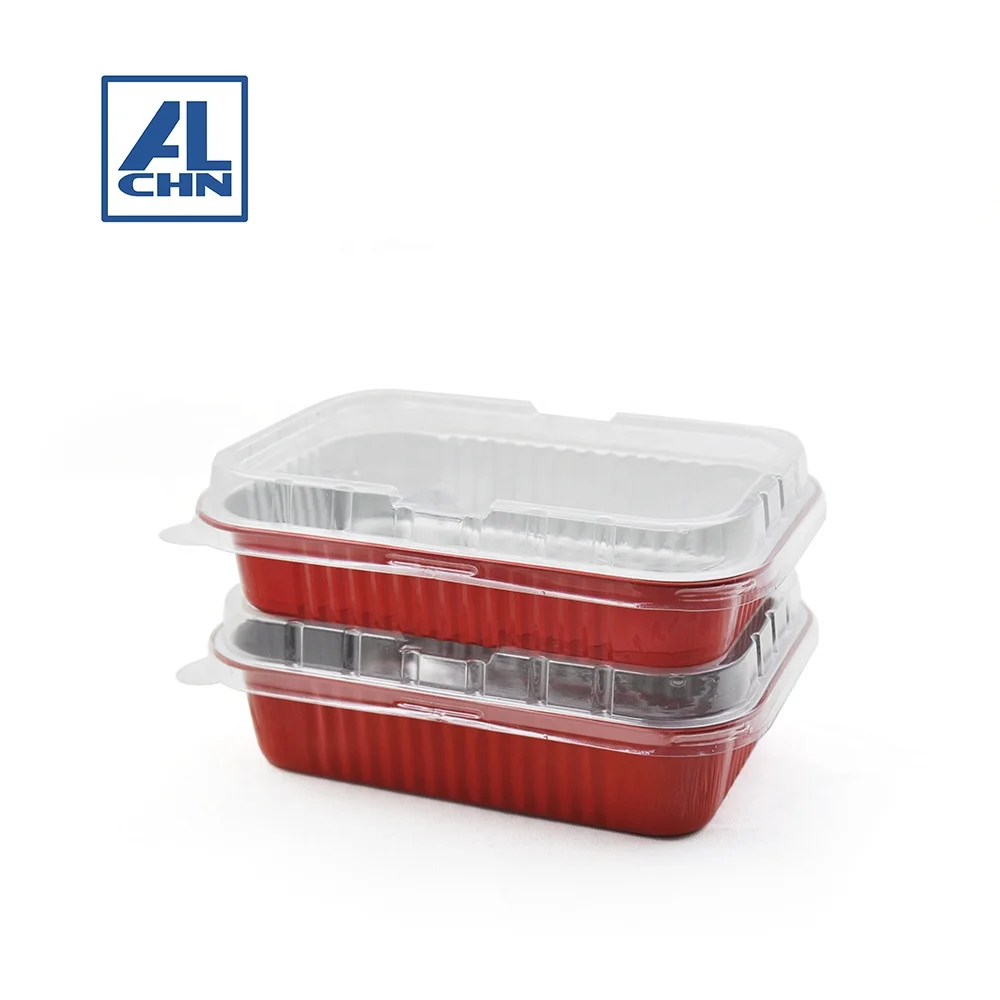 Recyclable Aluminum Foil Food Containers Can Be Heated Directly by Open Flame Disposable Kitchen Customized Container With Lid
