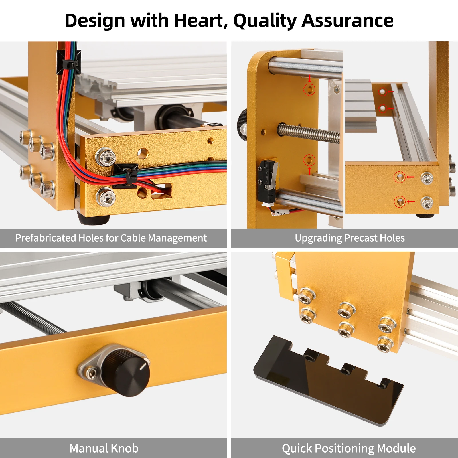 Reliable CNC Router 3018 Pro Max 500w spindle motor with 5.5w and 10W Laser for Advanced Wood and Metal Cutting
