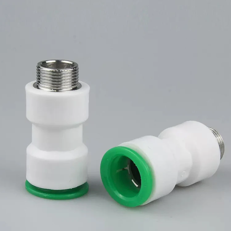 PPR Plastic Connector Stainless Steel Male Thread Push in Type Quick Connection Water Tube Fitting