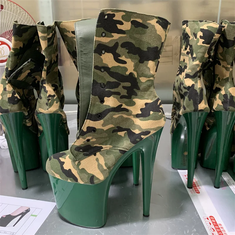 Sldiercam Pole Dance Shoes Nude Pleaser 7 inches 20 cm High Heel Pole Dance Shoes