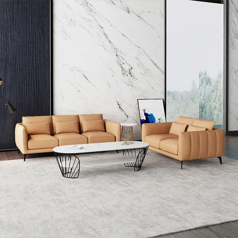 
Noric Post-modern Light Luxury Sofa 1+2+3 Combination Leisure Leather Sofa Small Family Living Room Furniture 
