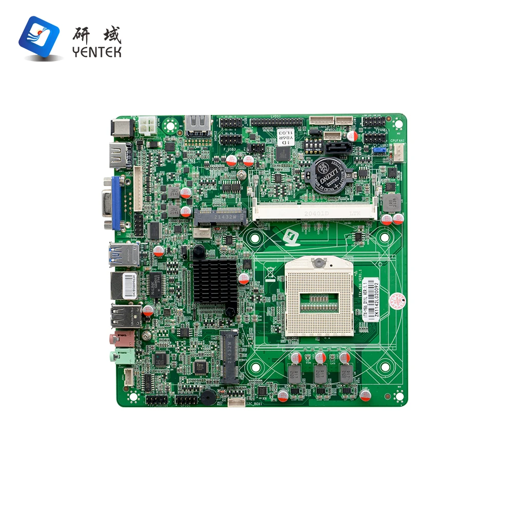 Промышленная Материнская плата intel X86 LGA1150 i3 i5 i7 DDR3 MSATA VGA HD LVDS win10 linux LAN RS232 COM mini itx материнская