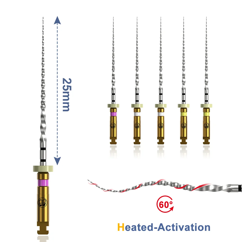 AI-PS loving File PathFile PT Root Canal NiTi Alloy Files Square Cross-Section Tip taper 2%  60 Degree Heat-Activated 25mm