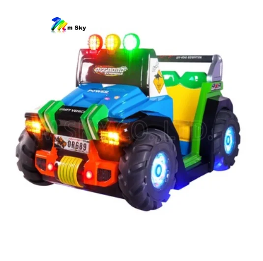 MSKY Kids Indoor Video Racing Arcade Games Coin-Operated Fiberglass Kiddie Rides Off Road X Amusement Machines for Shopping Mall