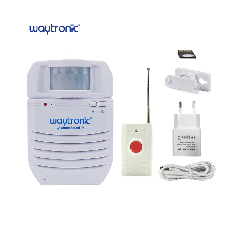 Waytronic Customized Voice Infrared Human Body Induction Motion Detection Voice Reminder Player for Welcome Doorbell