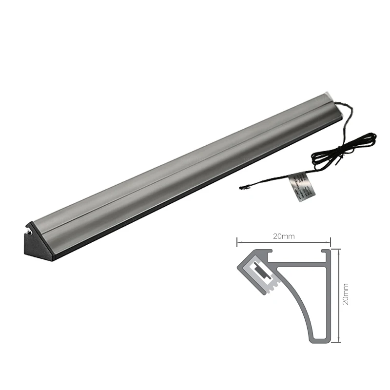 NUOMI Surface mounted triangular oblique light strip installed on the bookcase led closet lighting