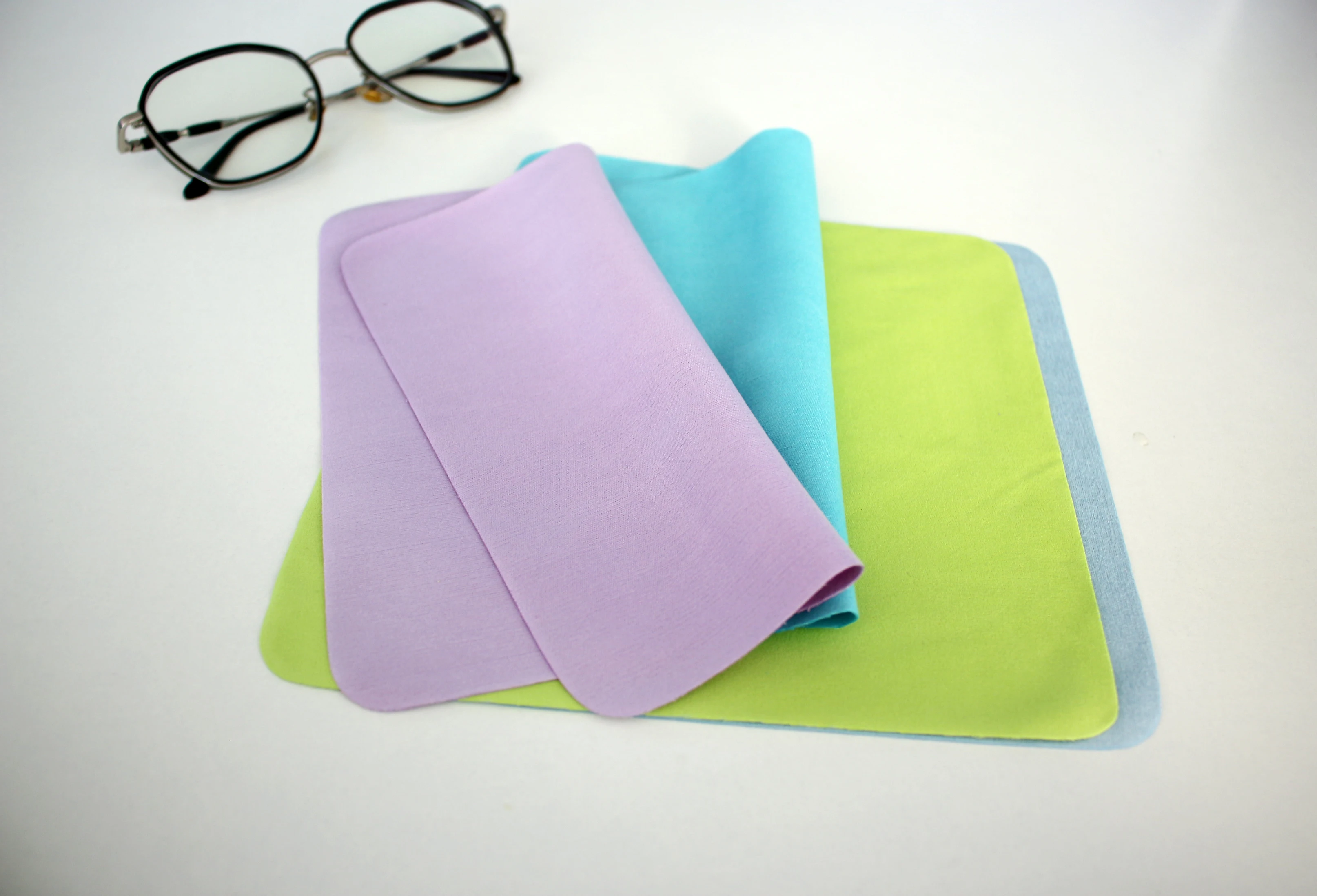 custom screen printing logo microfiber eyeglasses cloths lens  glass wiping cleaning cloth