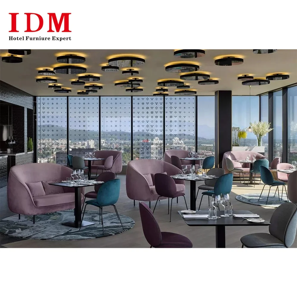 Custom Made Modern Nordic 5 Star Hotel Dubai Luxury Eco Friendly Restaurant Furniture Restaurant Hotel Furniture