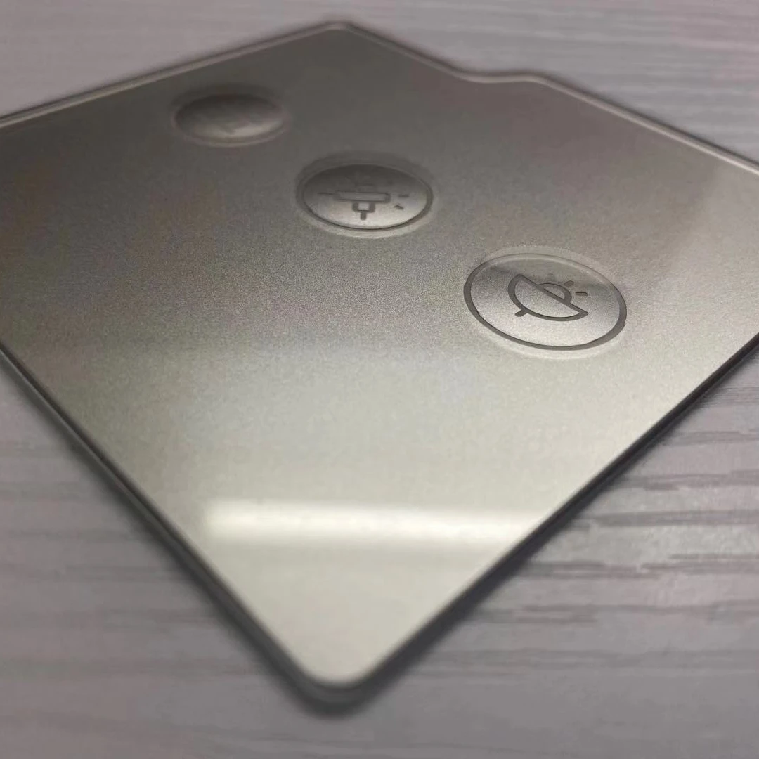 3mm Custom Screen Printing Wall Touch Switch Tempered Glass Panel