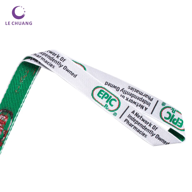 
Custom lanyard id card badge holder polyester nylon ribbon bamboo Lanyard 