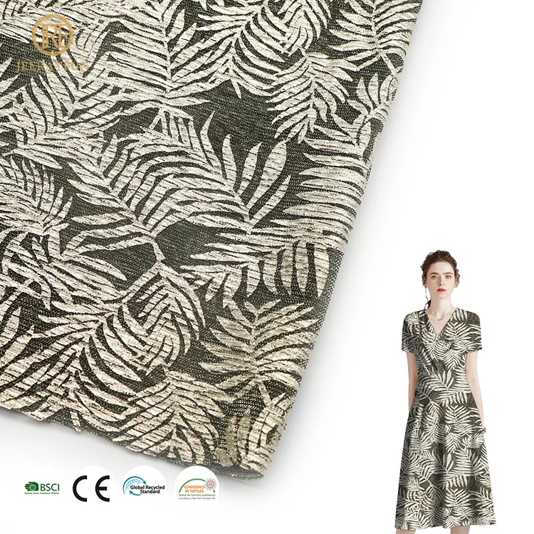 Fashion design 100% polyester knitting black silver hot stamping pleated fabrics for women evening dress