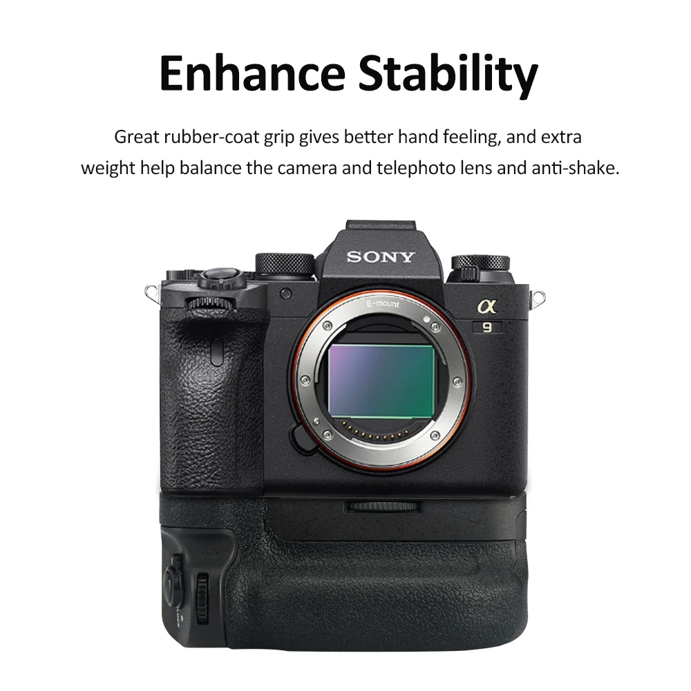 KingMa Professional Vertical Camera Grip Replacement Battery Grip VG-C4EM For SONY Alpha A9II A7RIV Mirrodless Cameras
