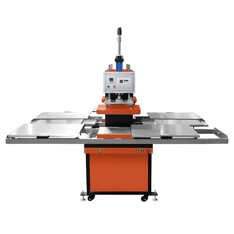 Hydraulic semi automatic garment silicone dispensing fabric digital hot embossing machine for t-shirts