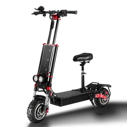 Off Road 5600w Electro Scooter Adult 11 Inch Range 100km Dual Motor Powerful Electric Scooter Directly Wholesale