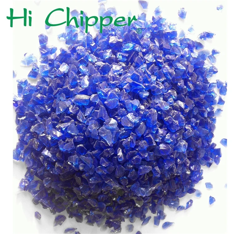 Crushed red glass chips for terrazzo tiles /Colored glass stones