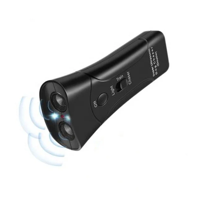 Ultrasonic double head dog repeller double horn laser dog proof