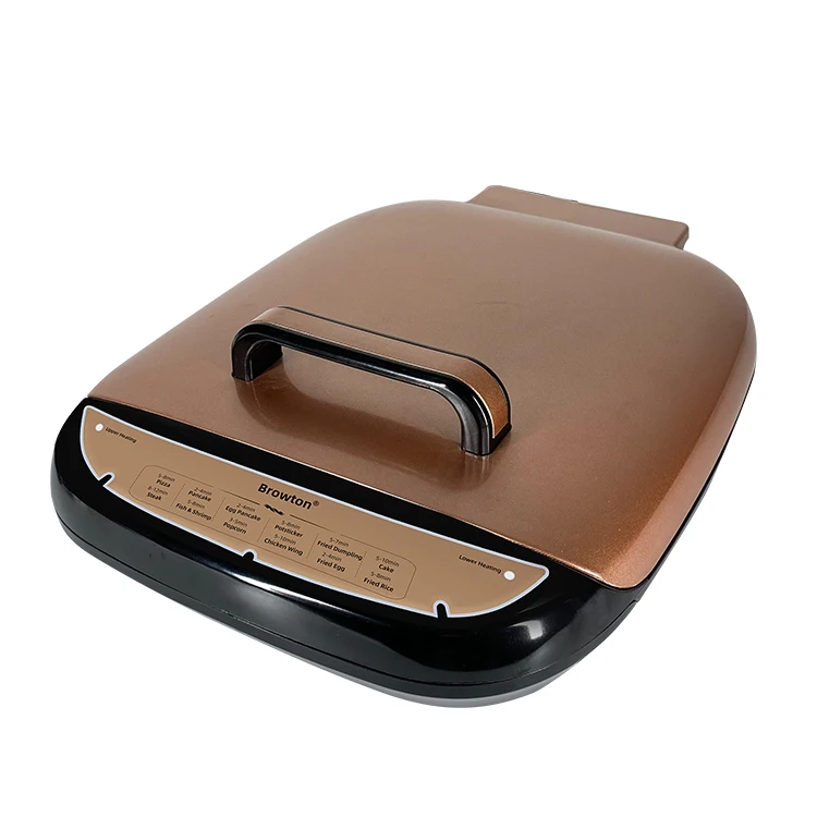 
 Electric grill for bbq Amazon hot sale household griddle smokeless non stick panini maker sandwich double baking tray  