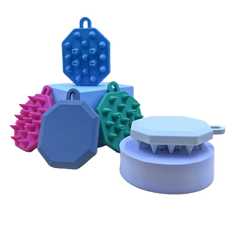 Upgraded Hair Scalp Massager Brush Colorful Soft 100% Silicone Scalp Hair Massage  For Hair Growth