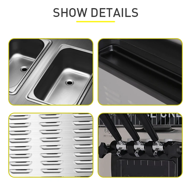 Commercial stall vertical automatic ice cream machine soft ice cream making machine