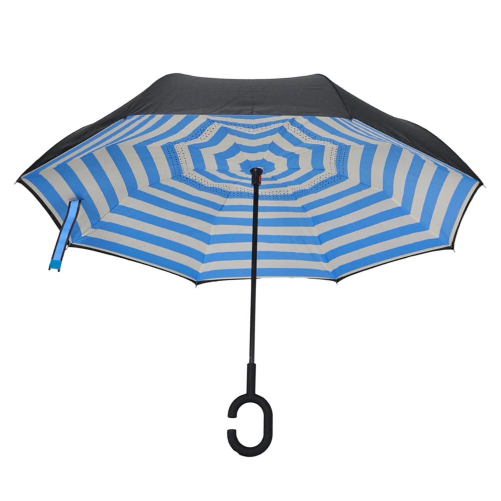 popular custom logo diagram digital printing blue sky,and white clouds double layer straight golf rain umbrella/