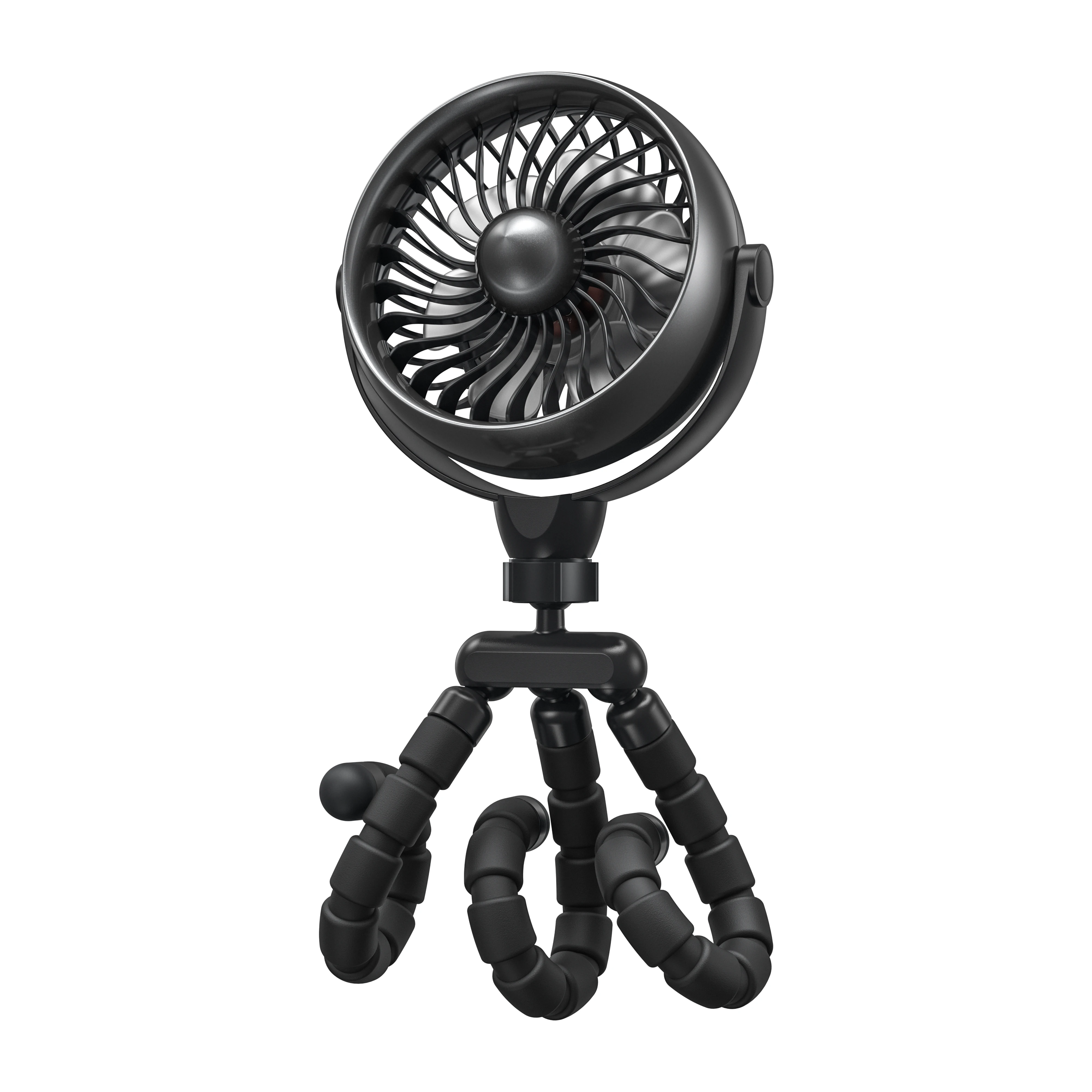 2000mAh 4 Inch Aroma Octopus Tripod Fan Mini Fan Desktop Handheld Baby Stroller Dormitory Multi-functional Fan