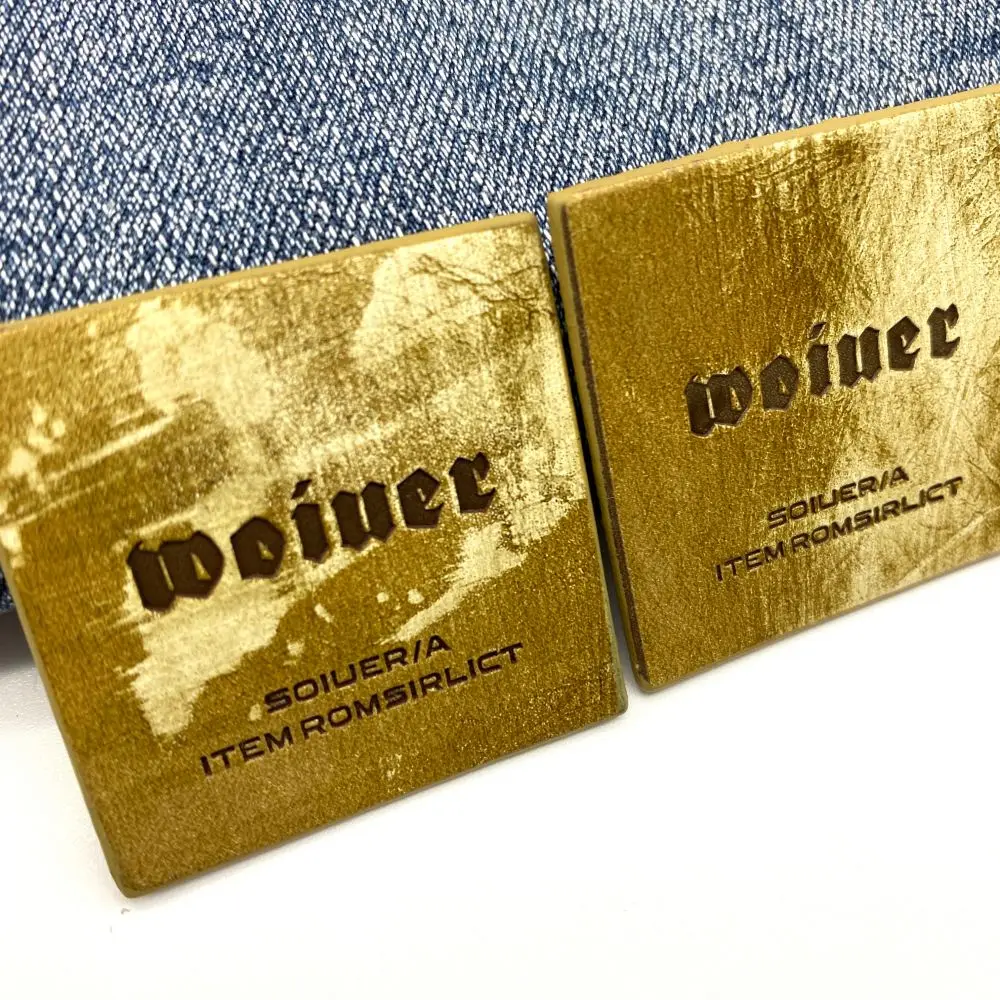 Custom Jeans Leather Denim Patch Logo Iron on Patches on Sweatshirts for Hats Bags