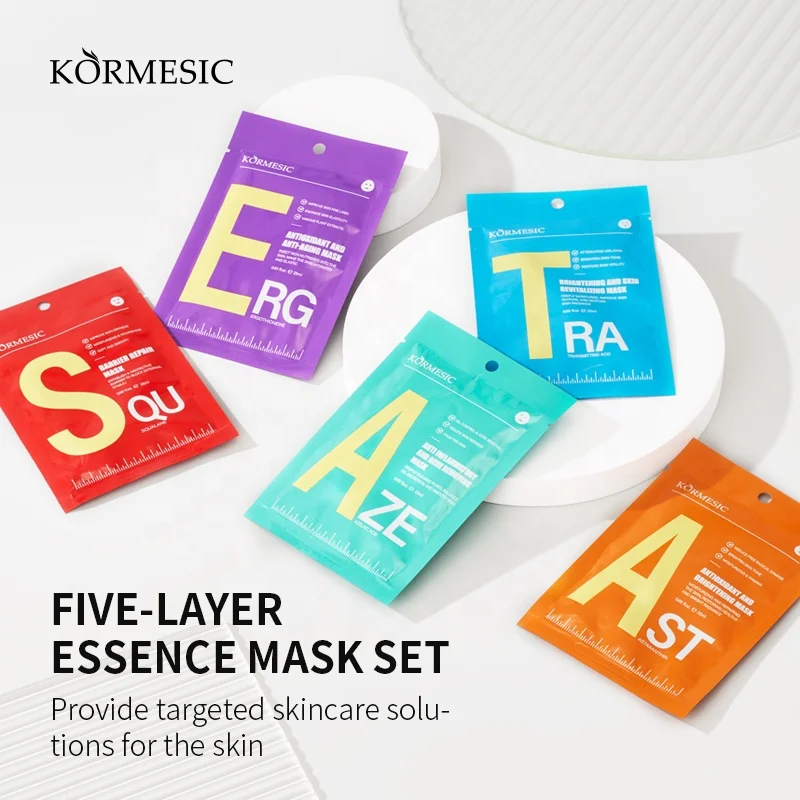 KORMESIC Wholesale OEM Soft Skin Deep Moisturizing Hyaluronic acid Whitening Face Beauty Facial Mask Sheets