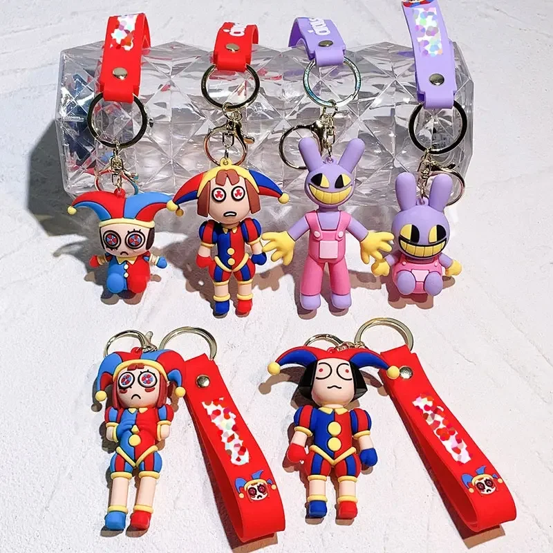 2024 New the amazing digital circus Keychain Novelty the amazing digital circuse Key Chain for Boys Key Rings