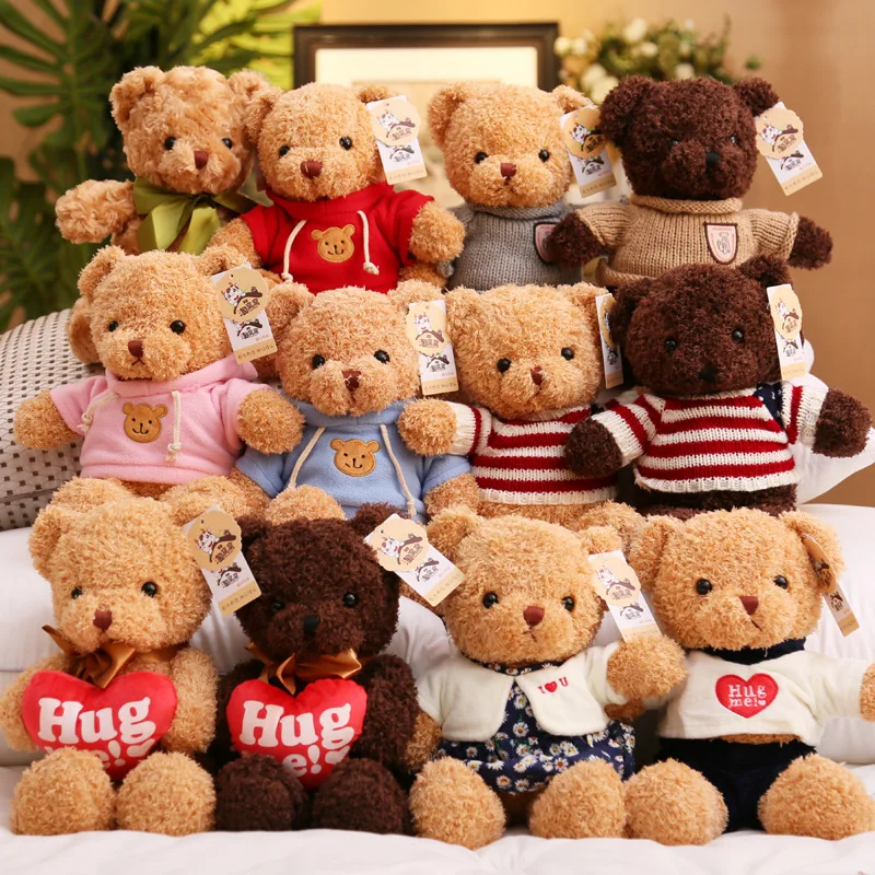 Manufacturer Cute Sweater Bear Doll Teddy Bear Stuffed Plush Toy Wholesale Doll Child Birthday Gift Souvenir