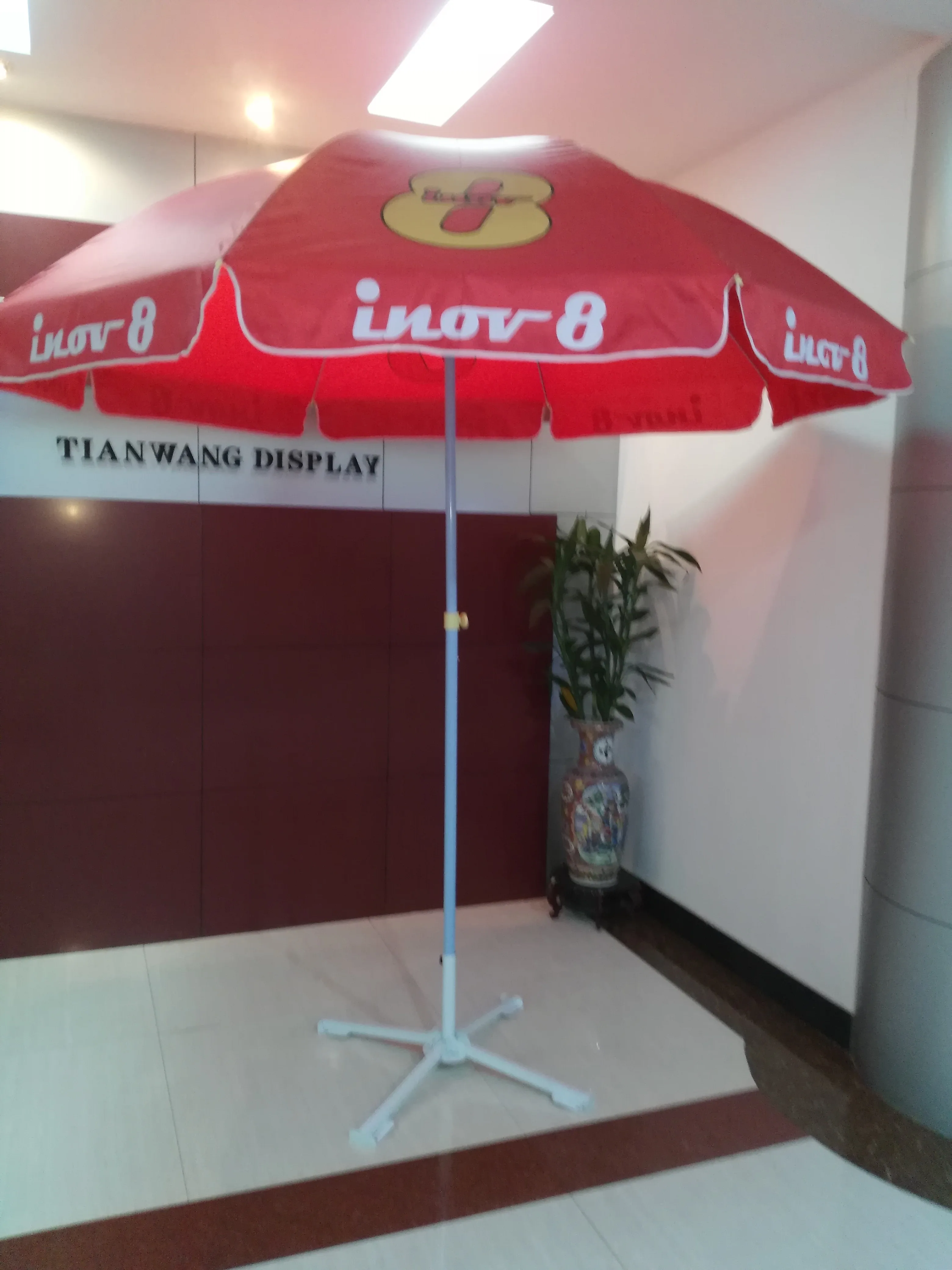 High quality advertising outdoor Sun protection Polyester /Oxford custom logo beach umbrella