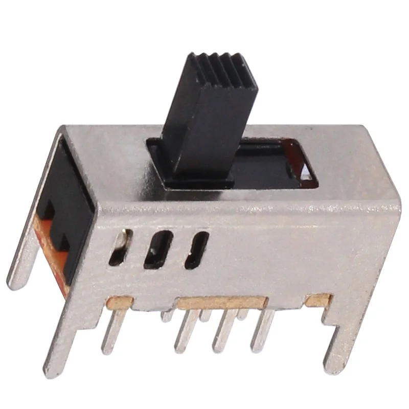 slide switch supplier 3A~250V 6 pin 2 position spring slide switch for microphone