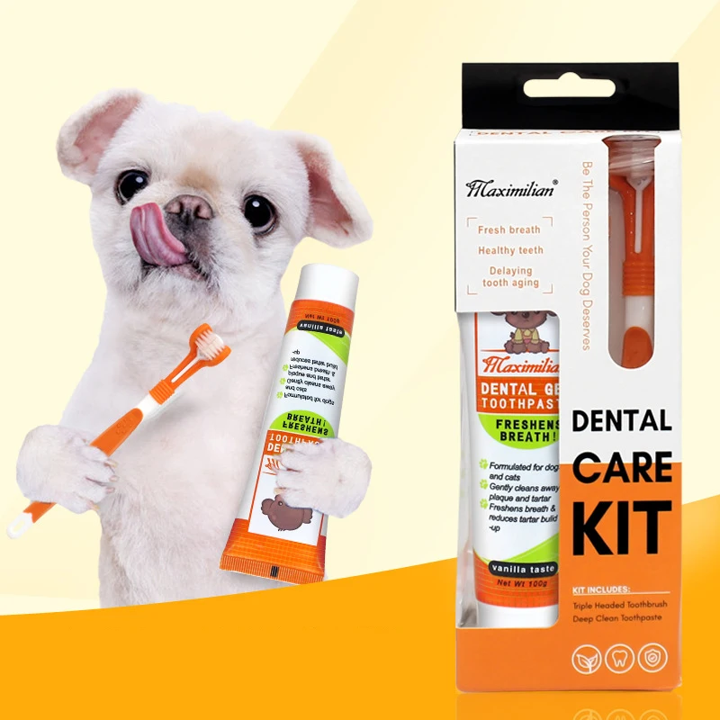 Manufacturers Sell At Low Prices Pet Dental Care Products Pet Toothpaste Kit Dog Tooth Brush