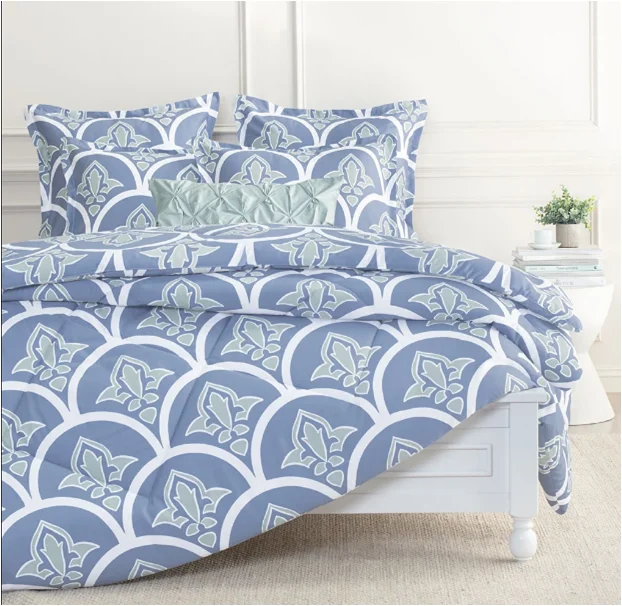 Aoyatex luxury bedding california king size comforter sets custom PRINTED comforter set