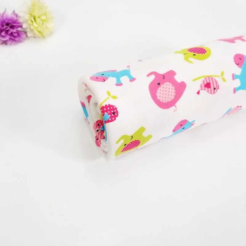 Детские вязаные простыни, одежда, ткань, милая мультяшная ткань с маленькими животными