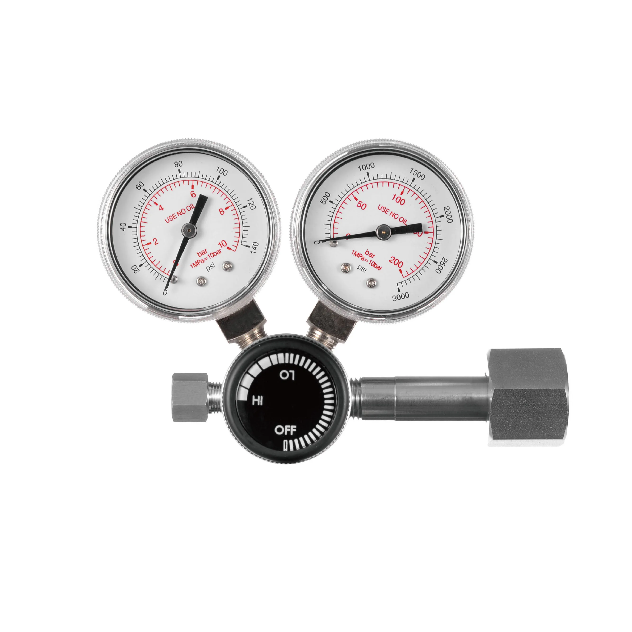 
Two - stage pressure regulator with dual gauge for homebrew beer kegerator sodastream 