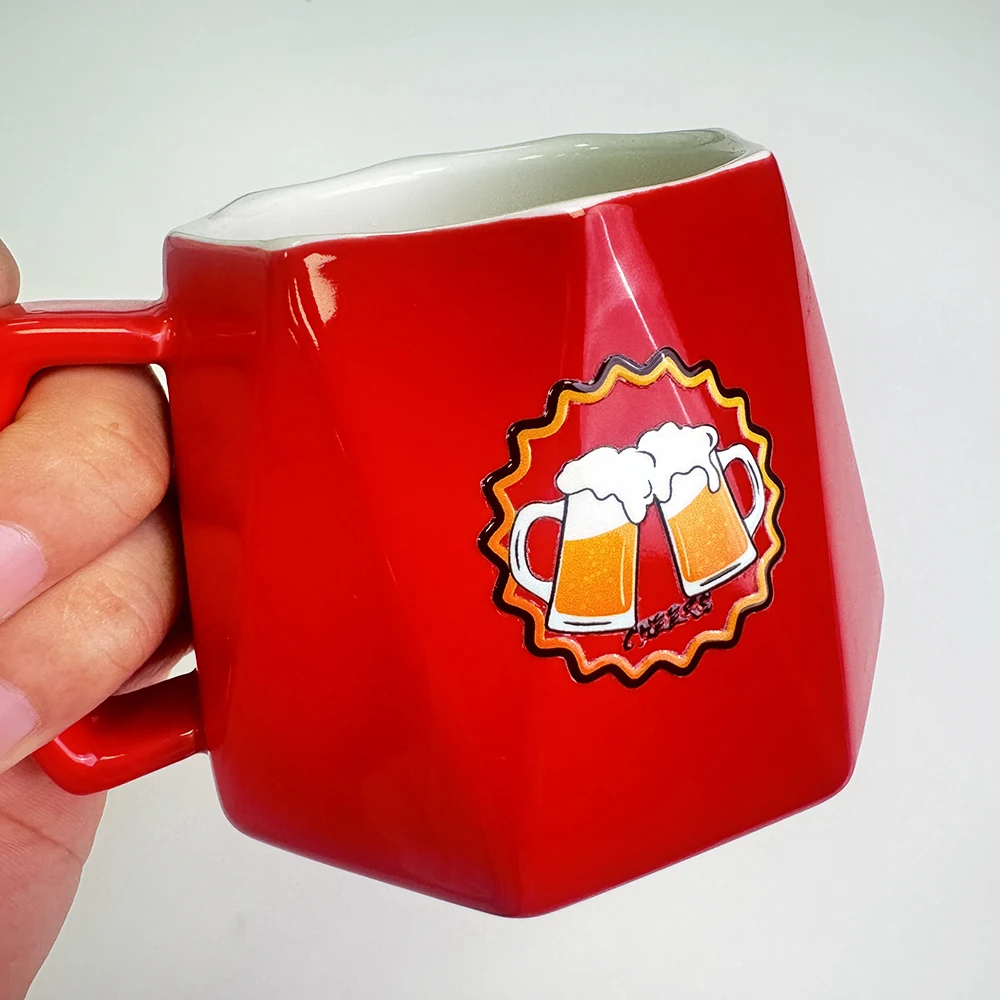 Custom Pattern Transfer Labels 3D Embossed Logo UV Transfer Stickers For Cup