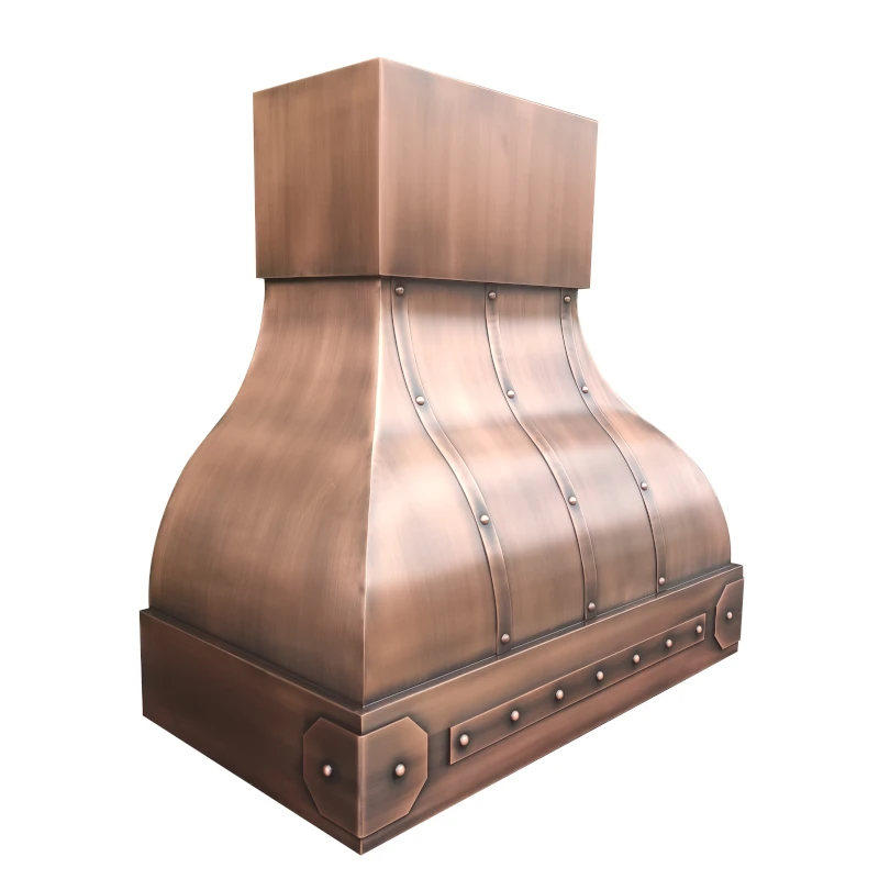 custom 100cm  handmade copper extractor range hood cooker hood for kitchen wall mounted