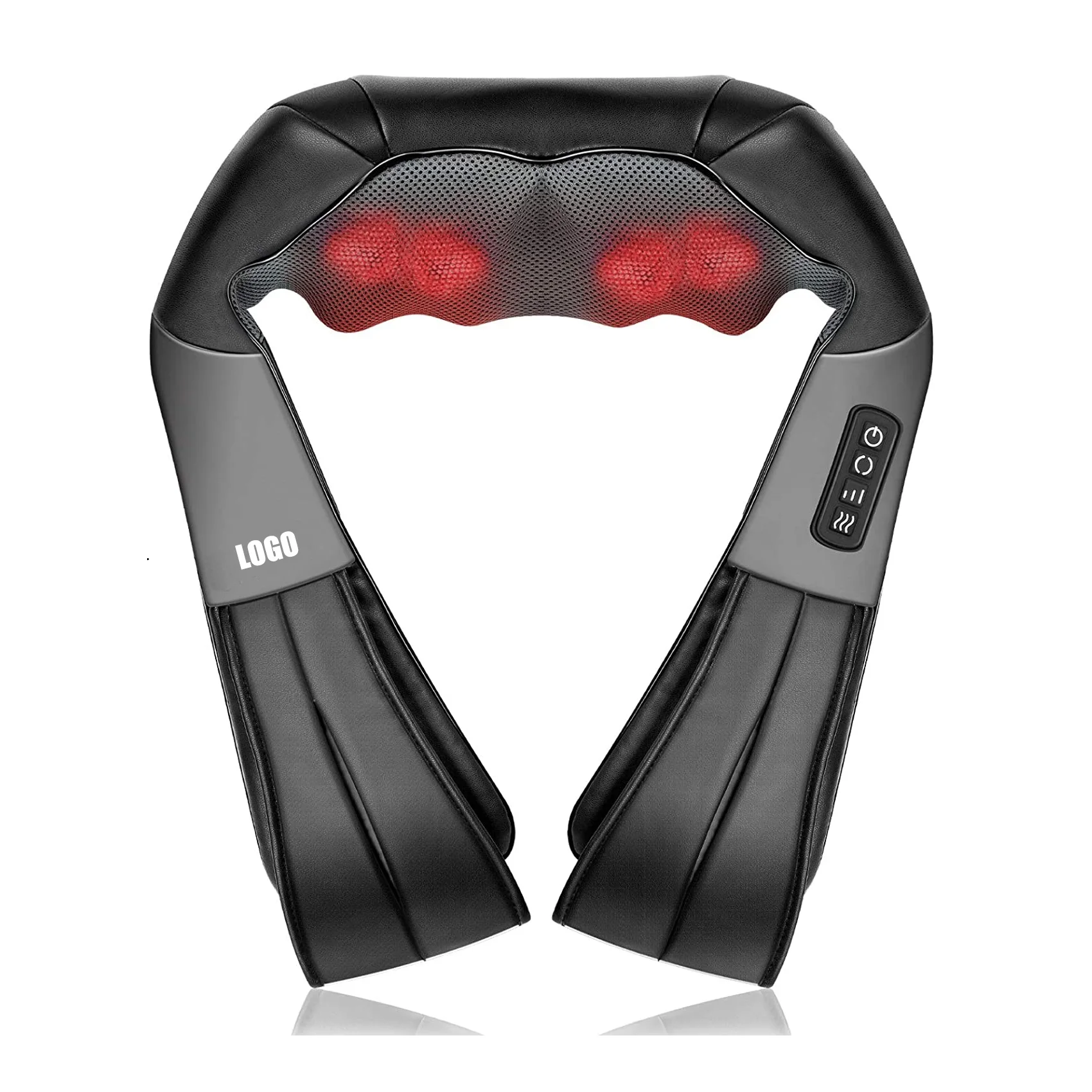 Electric Full Body Heated Back Pain Shiatsu Neck and Shoulder Massager Kneading Thermal Massage Belt